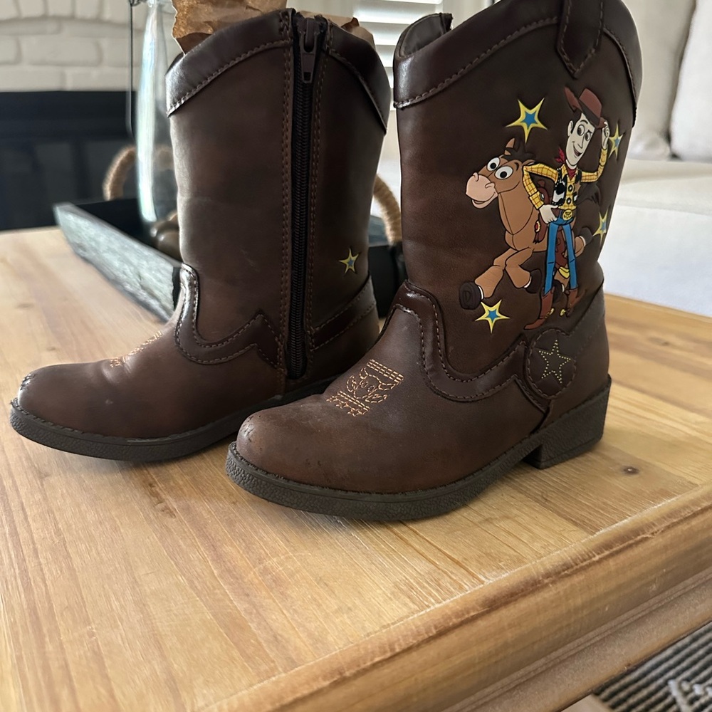 Disney Pixar Toy Story Woody & Bullseye brown boots, Size 9, Toddler